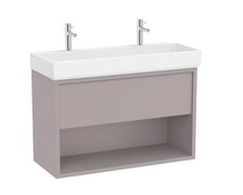 Roca TURA Unik Compacto kúpeľňová skrinka s umývadlom s 2 otvormi pre batériu 100 x 43 cm A852038559
