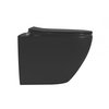 Rea CARLO MINI BLACK MATT WC misa závesná RimFree 48,5 x 35,5 cm so sedátkom voľne-padajúcim C8489