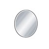 Excellent CORIDO okrúhle LED zrkadlo v hliníkovom ráme 80 cm, čierne DOEX.CO080.BL