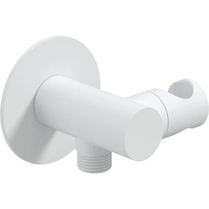 Deante SILIA rohové podmietkové pripojenie sprchovej hadice s držiakom, bianco NQS_A57K