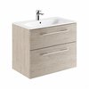 Kolo Geberit Nova Pro Premium SET skrinka s dvoma zásuvkami a umývadlom 80 cm, svetlý orech
