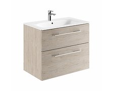 Kolo Geberit Nova Pro Premium SET skrinka s dvoma zásuvkami a umývadlom 80 cm, svetlý orech