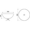 Novoterm keramické umývadlo na dosku 38 cm KR-301
