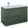 Elita SPLIT skrinka pod umývadlo 100 cm 2S + kôš, Green matt 169003