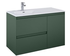 Elita SPLIT skrinka pod umývadlo 100 cm 2S + kôš, Green matt 169003