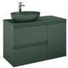 Elita SPLIT skrinka pod umývadlo 100 cm 2S + kôš, Green matt 169003