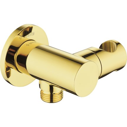 Deante CASCADA uhlové podmietkové pripojenie sprchovej hadice s držiakom, gold NAC_Z57K