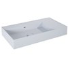 Elita Level ľavé nástenná umývadlo Solid Surface 80,5x45,5 cm Stone matt RE041461175290