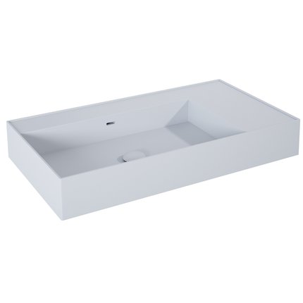 Elita Level ľavé nástenná umývadlo Solid Surface 80,5x45,5 cm Stone matt RE041461175290