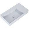 Elita Level ľavé nástenná umývadlo Solid Surface 80,5x45,5 cm Stone matt RE041461175290