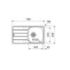 FRANKE Euroform Spark SKL 611-78/44 nerezový drez 78 x 43,5 cm,matný
