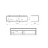 Elita SPLIT SLIM komoda s vrchnou doskou 120 cm 168946