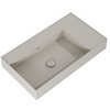 Elita Level ľavé nástenná umývadlo Solid Surface 80,5x45,5 cm Fume Matt RE041461177020