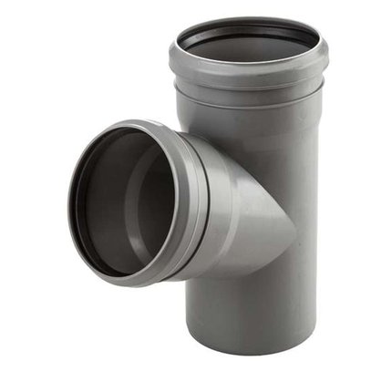Kanalizačná tvarovka,HT odbočka Ø75 / 40 - 67° PP sivé X2920