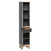 Comad Bali Grafit 800 FSC vysoká skrinka 187 x 35 cm grafit/dub