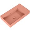Elita Level ľavé nástenná umývadlo Solid Surface 80,5x45,5 cm Terra Pink Matt RE041461176600
