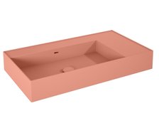 Elita Level ľavé nástenná umývadlo Solid Surface 80,5x45,5 cm Terra Pink Matt RE041461176600
