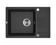 Laveo CELIA granitový drez 65 x 44 cm, čierny SBC_713T