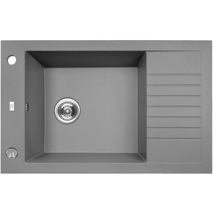Laveo PIONIER granitový drez 78 x 50 cm, sivý SBR_513T