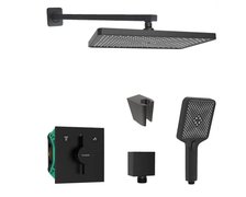 Home Sprchový set s batériou a telesom pod omietku hansgrohe, príslušenstvo kielle, matná čierna SANI21HKK401