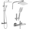 Rea ATLAS CHROM sprchový kút 80 x 100 x 200 cm, sklo číre, ľavé K4662 + K4334