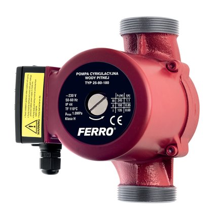 Novaservis Ferro OBEHOVÉ ČERPADLO PRE PITNÚ VODU WEBERMAN 25-80 / 180 MM W0301