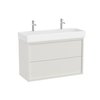 Roca TURA Unik Compacto kúpeľňová skrinka s umývadlom s 2 otvormi pre batériu 2S 100 x 43 cm A852036558
