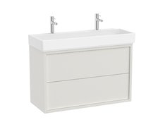 Roca TURA Unik Compacto kúpeľňová skrinka s umývadlom s 2 otvormi pre batériu 2S 100 x 43 cm A852036558