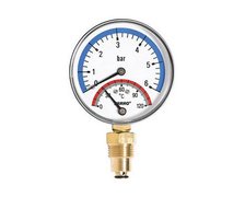 FERRO TERMOMANOMETER 80 mm 1/2" RADIÁLNY 0 - 6 bar TM80R