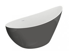 Polimat ZOE voľne stojaca akrylátova vaňa, grafit 180 x 80 cm 00409