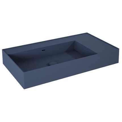 Elita Level ľavé nástenná umývadlo Solid Surface 80,5x45,5 cm Navy Blue Matt RE041461177030