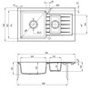 DEANTE ZORBA granitový drez 76 x 44 cm 1,5 komorový, grafit ZQZ_2513
