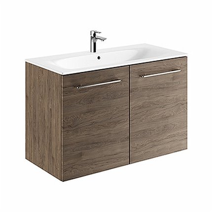 Kolo Geberit Nova Pro Premium SET dvojdverová skrinka s umývadlom 100 cm, tmavý orech