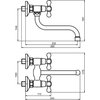 Novaservis FERRO ANTICA drezová nástenná vodovodná batéria 150 mm bronz BAI5BR