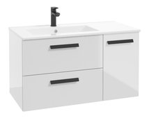Kúpeľňová skrinka Faro D90 set s umývadlom 90 x 45 cm - biela lesklá