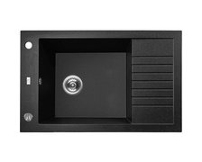 Laveo PIONIER granitový drez 78 x 50 cm, čierny SBR_713T