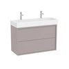 Roca TURA Unik Compacto kúpeľňová skrinka s umývadlom s 2 otvormi pre batériu 2S 100 x 43 cm A852036559
