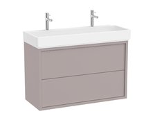 Roca TURA Unik Compacto kúpeľňová skrinka s umývadlom s 2 otvormi pre batériu 2S 100 x 43 cm A852036559