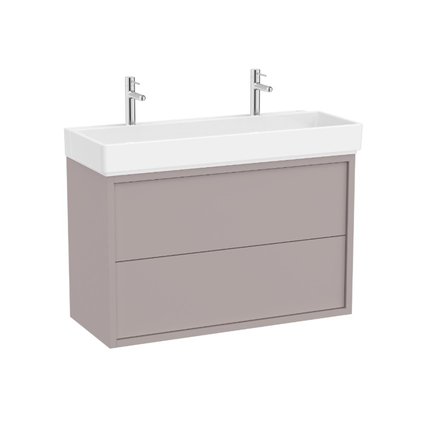 Roca TURA Unik Compacto kúpeľňová skrinka s umývadlom s 2 otvormi pre batériu 2S 100 x 43 cm A852036559