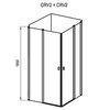 Ravak Chrome CRV2+CRV2 sprchový kút 120 x 120 x 195 cm, 2x-1QVG0U00Z1