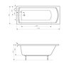 Roca Linea – obdĺžniková akrylátová vaňa 170 × 70 cm, biela A24T034000