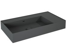 Elita Level ľavé nástenná umývadlo Solid Surface 80,5x45,5 cm Antracit Matt RE041461176010