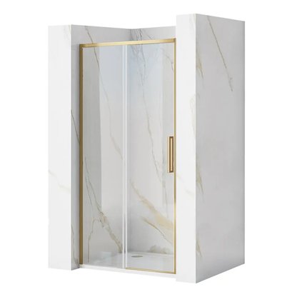 Rea RAPID SLIDE BRUSH GOLD Sprchové dvere posuvné 100 x 195 cm sklo číre REA-K4707