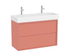 Roca TURA Unik Compacto kúpeľňová skrinka s umývadlom s 2 otvormi pre batériu 2S 100 x 43 cm A852036560