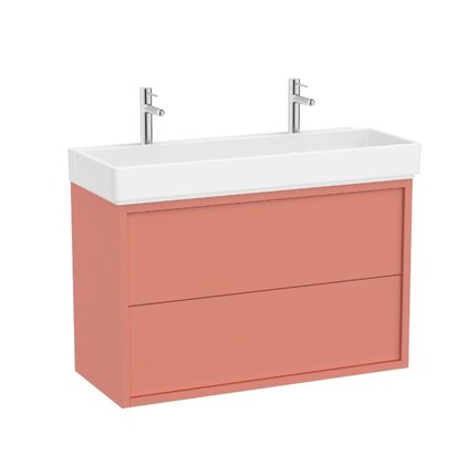Roca TURA Unik Compacto kúpeľňová skrinka s umývadlom s 2 otvormi pre batériu 2S 100 x 43 cm A852036560