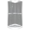 Kerra Classic GREY sprchový kút s vaničkou a sprchovou bateriou 80 x 80 x 210 cm