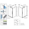 Radaway FURO KDJ obdĺžnikový sprchový kút 160 x 120 x 200 cm 10104822-01-01R+10110780-01-01 +10113120-01-01