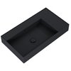 Elita Level ľavé nástenná umývadlo Solid Surface 80,5x45,5 cm Black Matt RE041461177160
