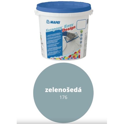 MAPEI KERAPOXY Easy Design EPOXIDOVÁ ŠKÁROVACIA HMOTA 3 kg 176 zelenošedá