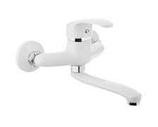 Kuchinox KAKADU umývadlová batéria nástenná s pohyblivou výlevkou, biela BKK_650D
